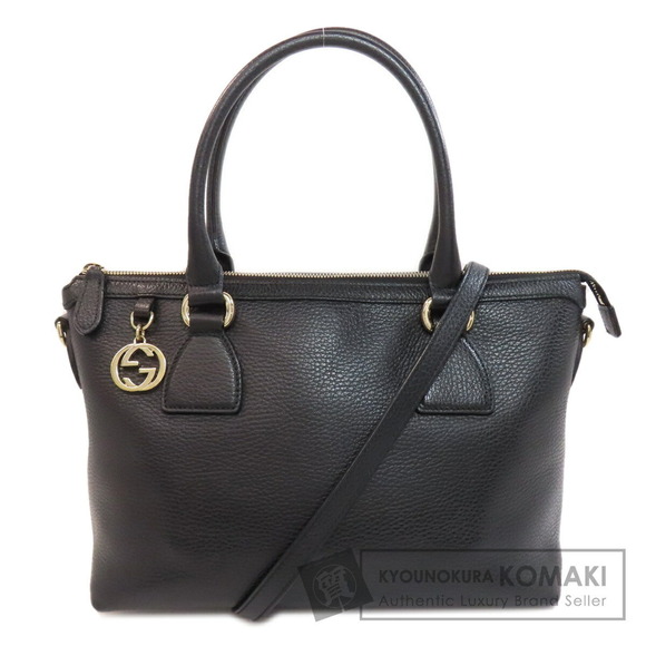 Gucci Interlocking Charm Leather GG Handbag - Picture 1 of 9